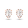 Thumbnail Image 1 of Diamond Teardrop Stud Earrings 3/8 ct tw Round 10K Rose Gold