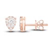 Thumbnail Image 2 of Diamond Teardrop Stud Earrings 3/8 ct tw Round 10K Rose Gold