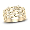 Thumbnail Image 1 of Diamond Beaded Bezel Wedding Band 1/10 ct tw Round 14K Yellow Gold