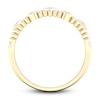 Thumbnail Image 4 of Diamond Beaded Bezel Wedding Band 1/10 ct tw Round 14K Yellow Gold