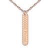 Thumbnail Image 1 of Men's Engravable Pendant Necklace Rose Gold-Plated Sterling Silver 18&quot;