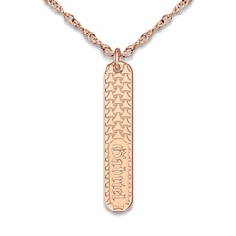 Men's Engravable Pendant Necklace Rose Gold-Plated Sterling Silver 18&quot;