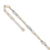 Thumbnail Image 1 of High-Polish Mirror Link Anklet 14K Two-Tone Gold 9"