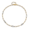 Thumbnail Image 4 of High-Polish Mirror Link Anklet 14K Two-Tone Gold 9"