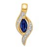 Thumbnail Image 1 of Natural Blue Sapphire Charm Diamond Accents 14K Yellow Gold