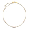 Thumbnail Image 1 of Station Bead Anklet 14K Tri-Tone Gold 10&quot;