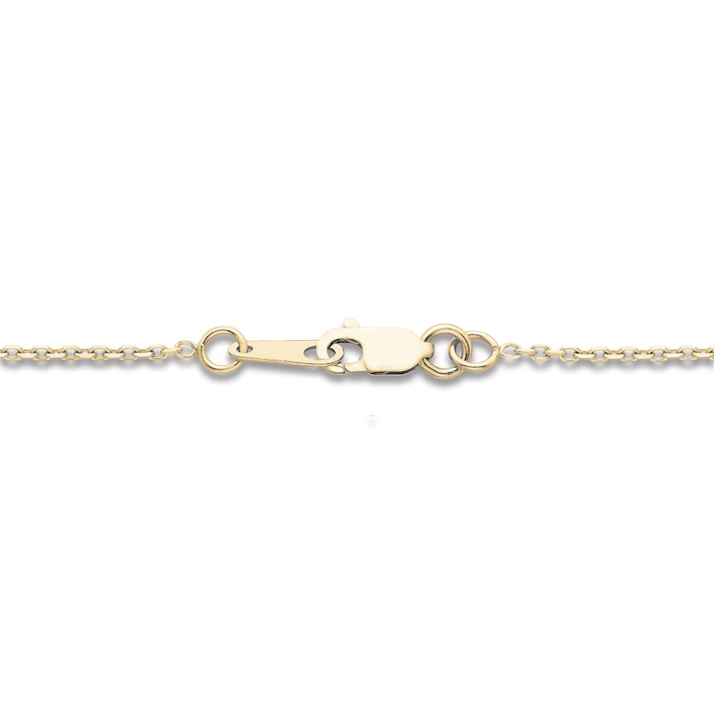 Heart Key Necklace 10K Yellow Gold 18