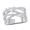 Thumbnail Image 1 of Diamond Fashion Ring 1 ct tw Round/Baguette 14K White Gold