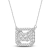 Thumbnail Image 2 of Diamond Necklace 1 ct tw Round 14K White Gold 17&quot;