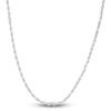 Thumbnail Image 1 of Solid Diamond-Cut Rope Chain Necklace 14K White Gold 20&quot; 2.5mm