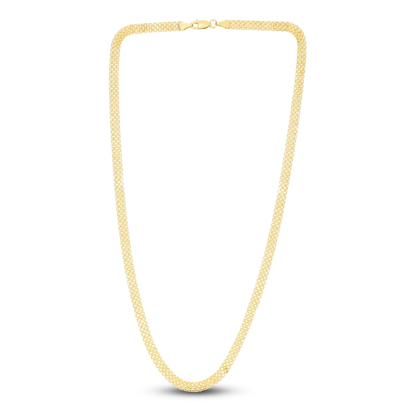 Main Image 2 of Hollow Bismark Chain Necklace 14K Yellow Gold 16&quot; 4.7mm