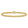 Thumbnail Image 1 of High-Polish Barrel Chain Bracelet 24K Yellow Gold 8&quot; 3.2mm