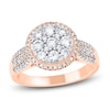 Thumbnail Image 1 of Diamond Cluster Engagement Ring 1 ct tw 14K Rose Gold