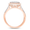 Thumbnail Image 2 of Diamond Cluster Engagement Ring 1 ct tw 14K Rose Gold