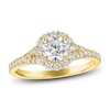 Thumbnail Image 1 of Diamond Halo Engagement Ring 1-1/6 ct tw 14K Yellow Gold