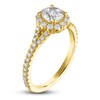 Thumbnail Image 2 of Diamond Halo Engagement Ring 1-1/6 ct tw 14K Yellow Gold