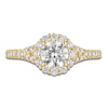 Thumbnail Image 3 of Diamond Halo Engagement Ring 1-1/6 ct tw 14K Yellow Gold