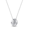 Thumbnail Image 2 of Diamond Halo Pendant Necklace 1/2 ct tw 10K White Gold