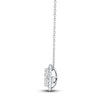 Thumbnail Image 3 of Diamond Halo Pendant Necklace 1/2 ct tw 10K White Gold