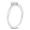 Thumbnail Image 2 of Round & Baguette-Cut Diamond Contour Anniversary Band 1/6 ct tw 14K White Gold