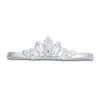 Thumbnail Image 3 of Round & Baguette-Cut Diamond Contour Anniversary Band 1/6 ct tw 14K White Gold