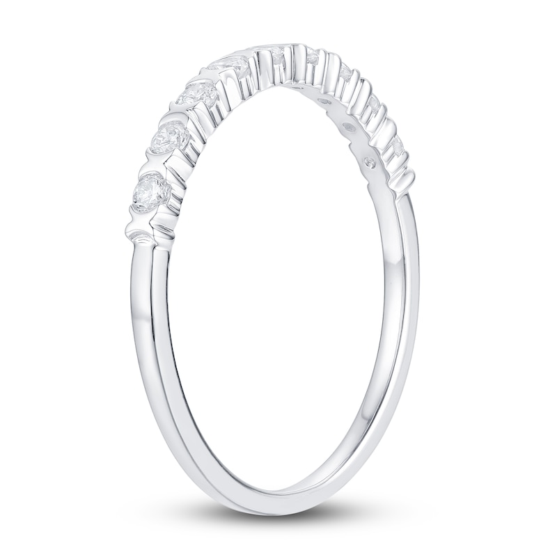 Main Image 2 of Diamond X Bezel Anniversary Band 1/4 ct tw 14K White Gold