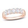 Thumbnail Image 1 of Oval-Cut Diamond 5-Stone Anniversary Band 1 ct tw 14K Rose Gold