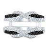 Thumbnail Image 2 of Black & White Diamond Crossover Enhancer Ring 3/4 ct tw 14K White Gold