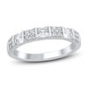 Thumbnail Image 1 of Certified Princess & Round-Cut Diamond Anniversary Ring 1 ct tw 14K White Gold