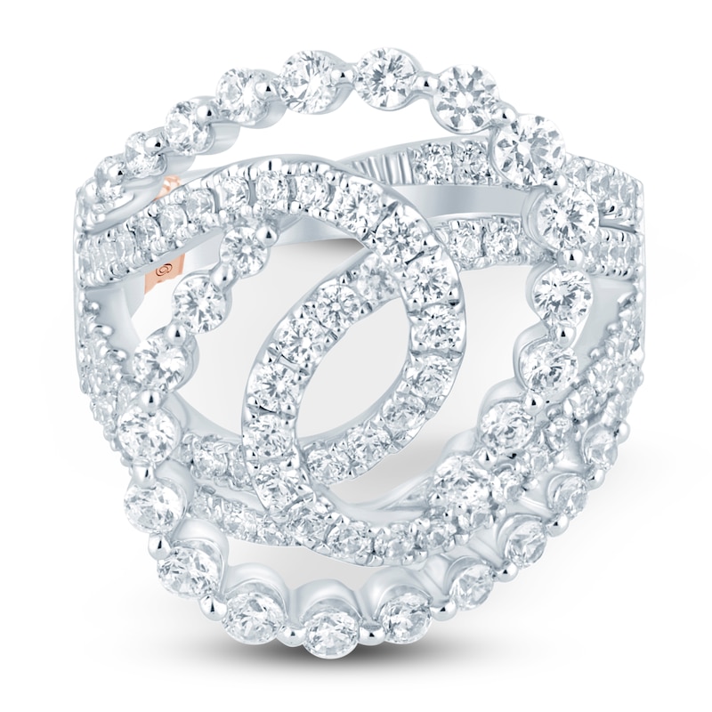 Pnina Tornai Lab-Created Diamond Looping Multi-Row Ring 2 ct tw 14K White Gold