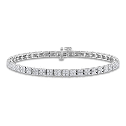 Diamond Quad Bracelet 2-1/2 ct tw 14K White Gold 7&quot;