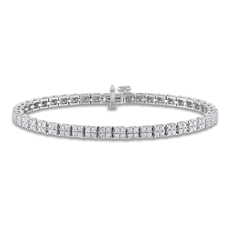 Main Image 1 of Diamond Quad Bracelet 2-1/2 ct tw 14K White Gold 7&quot;