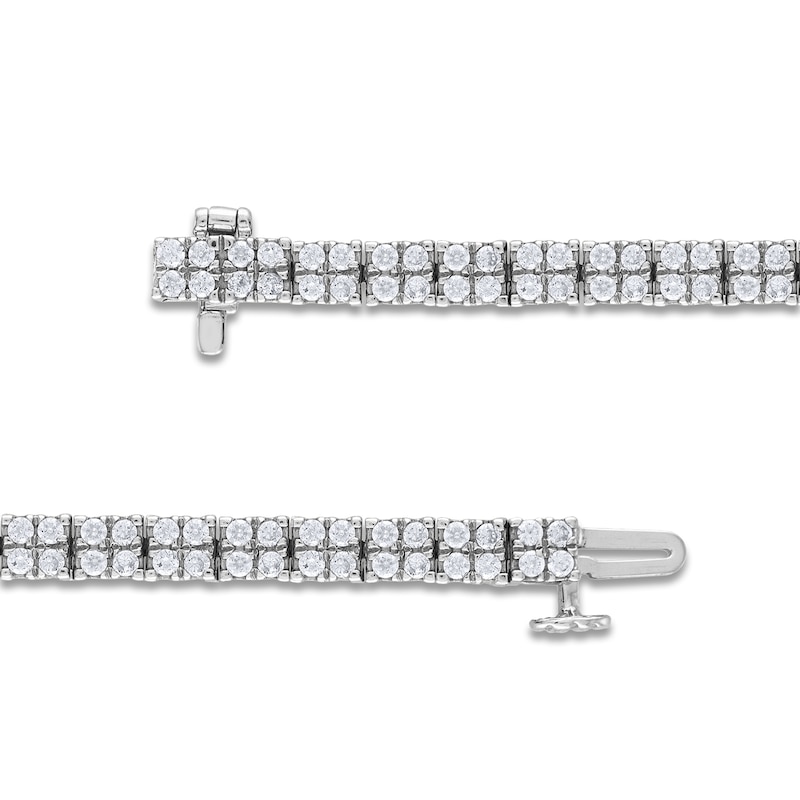 Main Image 2 of Diamond Quad Bracelet 2-1/2 ct tw 14K White Gold 7&quot;