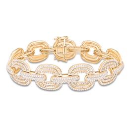 Diamond Link Bracelet 6 ct tw 14K Yellow Gold 7&quot;