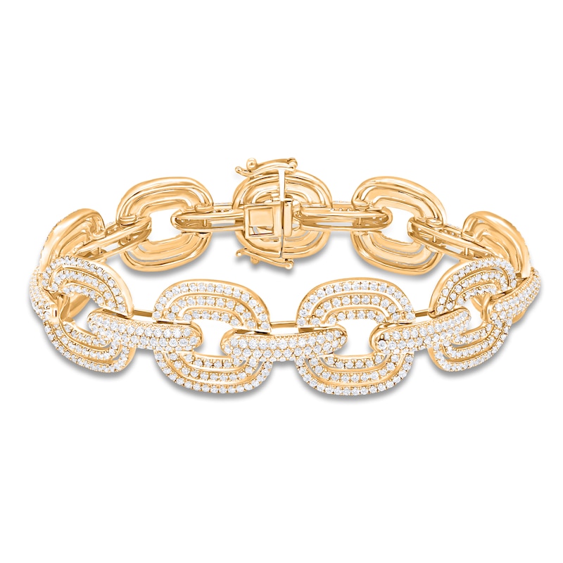 Main Image 1 of Diamond Link Bracelet 6 ct tw 14K Yellow Gold 7&quot;