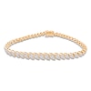 Thumbnail Image 1 of Baguette & Round-Cut Multi-Diamond Bracelet 2-1/8 ct tw 14K Yellow Gold 7&quot;