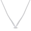 Thumbnail Image 1 of Diamond Riviera Chevron Necklace 5 ct tw 14K White Gold 16&quot;