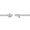 Thumbnail Image 3 of Diamond Riviera Chevron Necklace 5 ct tw 14K White Gold 16&quot;