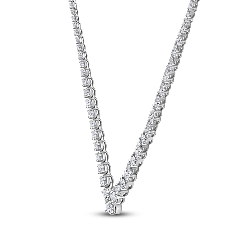 Main Image 2 of Diamond Riviera Necklace 7 ct tw 14K White Gold 16&quot;