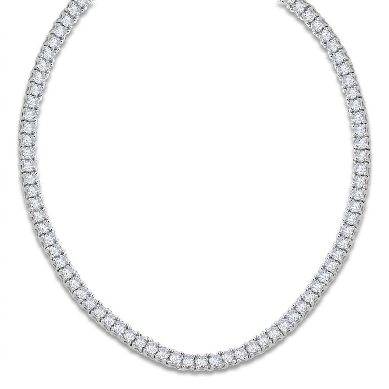 Main Image 1 of Diamond Riviera Necklace 16 ct tw 14K White Gold 16&quot;