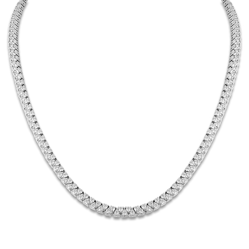 Main Image 1 of Diamond Riviera Necklace 8 ct tw 14K White Gold 16&quot;