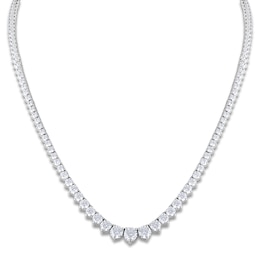 Diamond Riviera Necklace 15 ct tw 14K White Gold 16&quot;