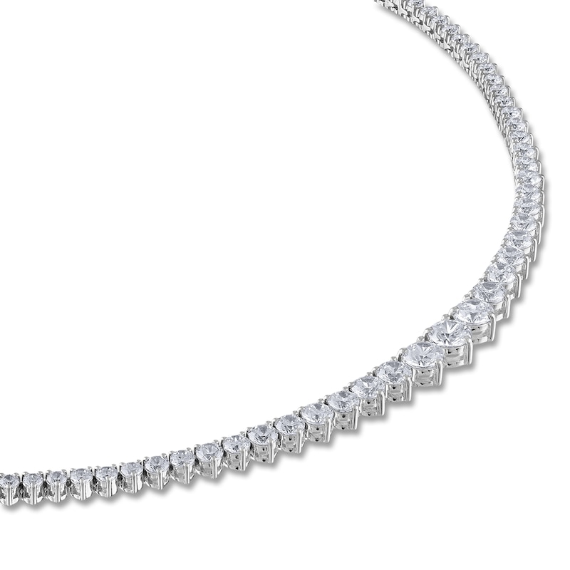 Main Image 2 of Diamond Riviera Necklace 15 ct tw 14K White Gold 16&quot;