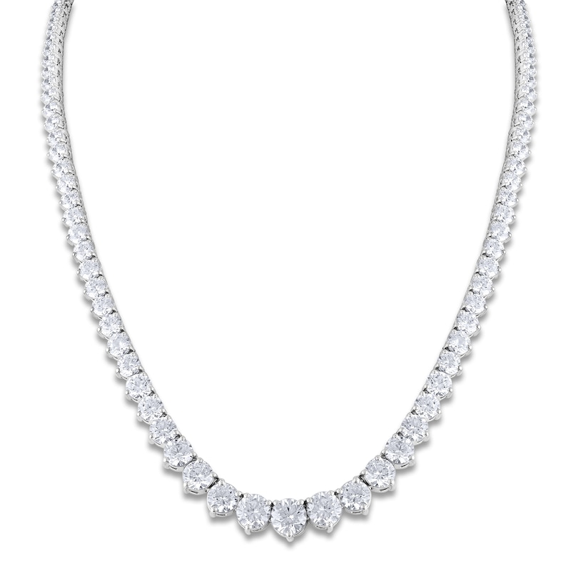 Diamond Riviera Necklace 20 ct tw 14K White Gold 16"