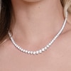 Thumbnail Image 3 of Diamond Riviera Necklace 25 ct tw 14K White Gold 16"