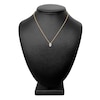 Thumbnail Image 5 of Baguette & Round-Cut Multi-Diamond Oval Necklace 1/6 ct tw 14K Yellow Gold 18&quot;