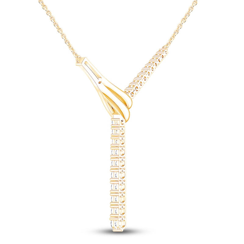 Brilliant Moments Diamond Y Necklace 1 ct tw 14K Yellow Gold 18"