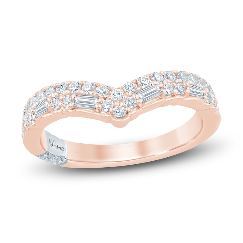 Main Image 1 of Pnina Tornai Baguette & Round-Cut Diamond Chevron Ring 5/8 ct tw 14K Rose Gold