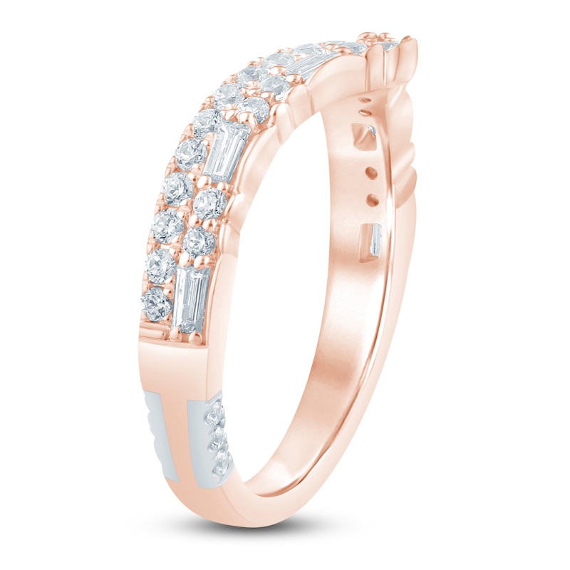 Main Image 2 of Pnina Tornai Baguette & Round-Cut Diamond Chevron Ring 5/8 ct tw 14K Rose Gold