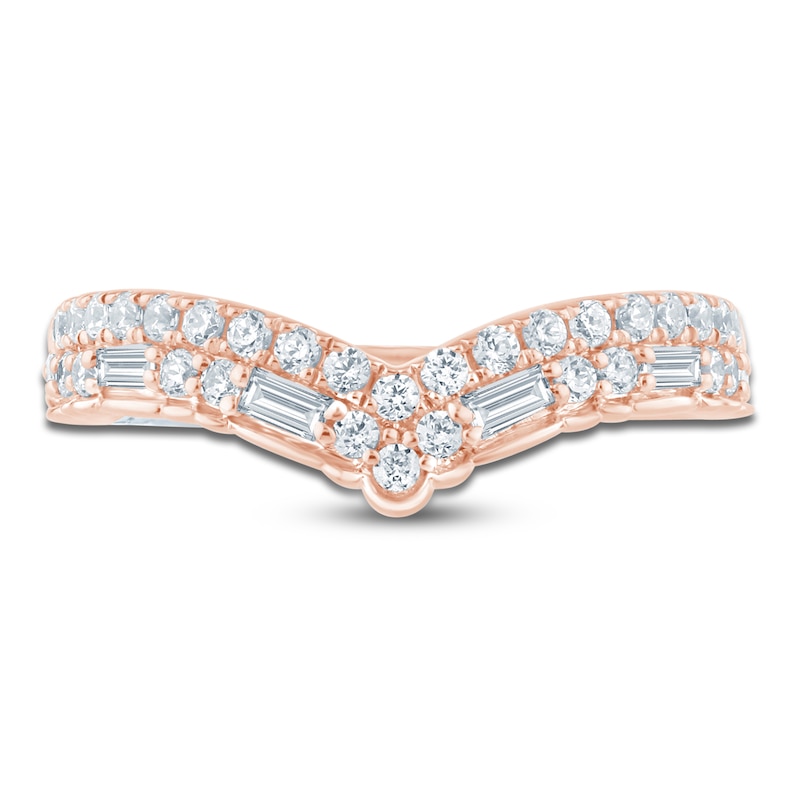 Main Image 3 of Pnina Tornai Baguette & Round-Cut Diamond Chevron Ring 5/8 ct tw 14K Rose Gold